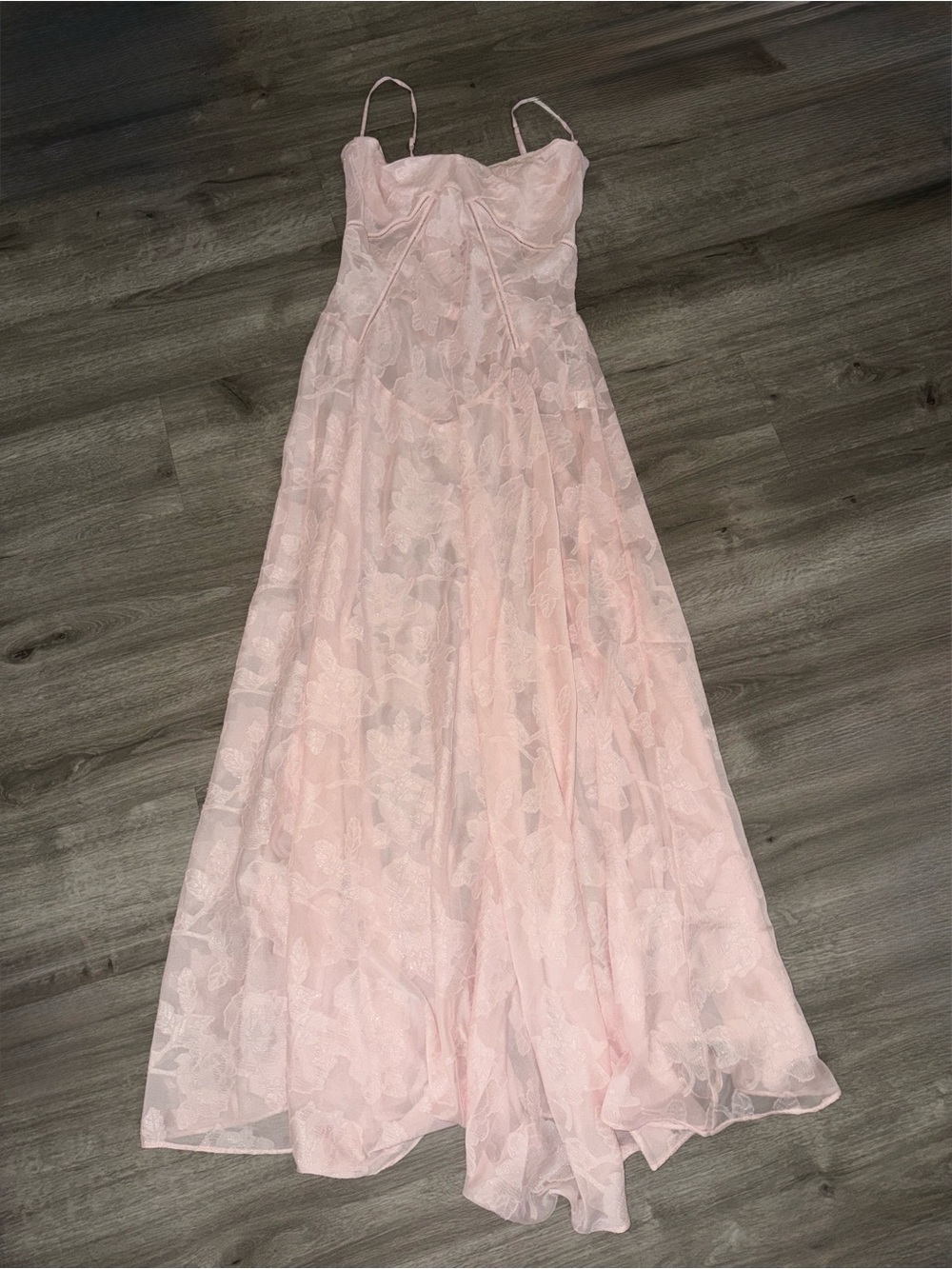House of CB Blush Pink Lace Maxi Dress - Picture 10 of 15